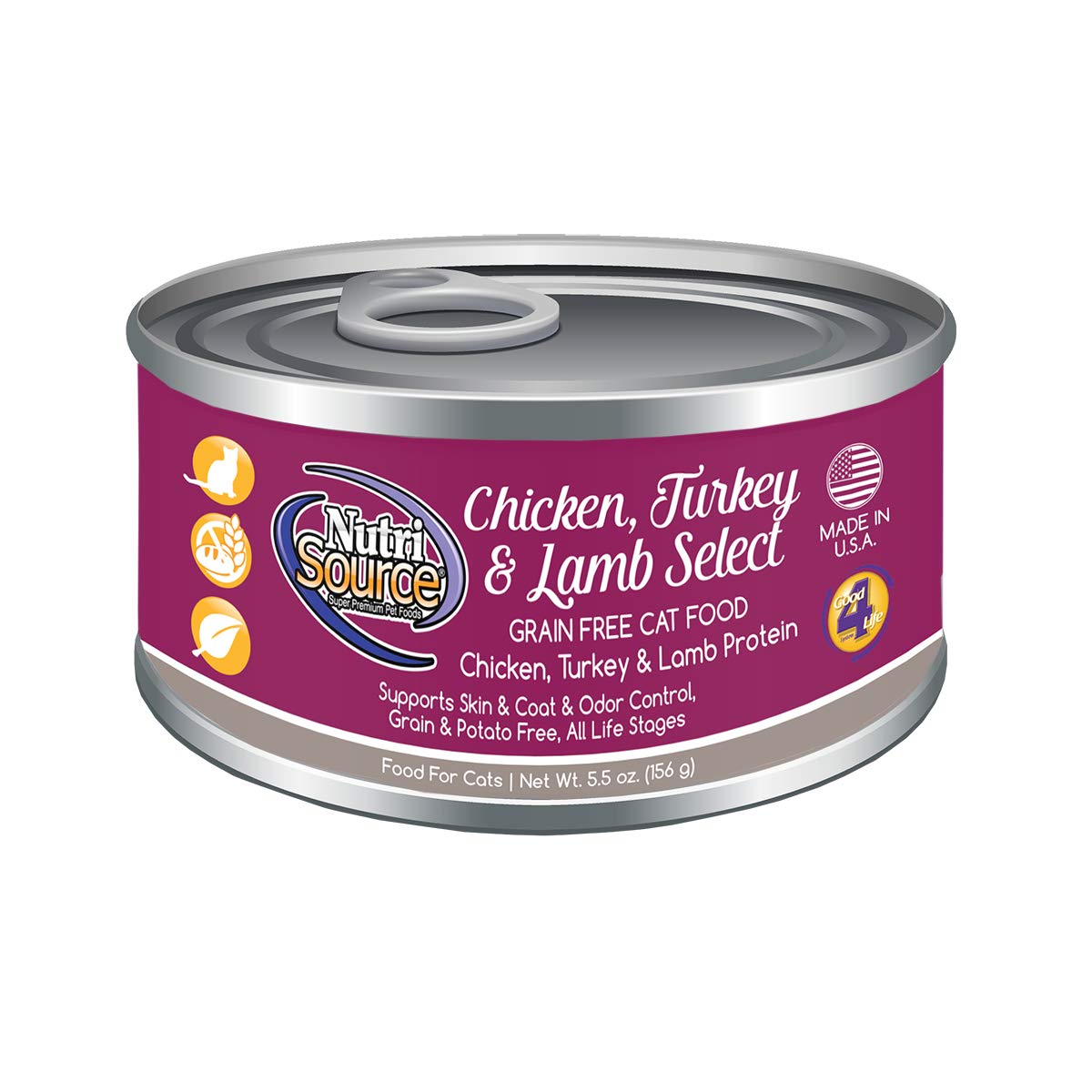 TuffyS Pet Food 131322 12-Pack Nutri Cat/Kitten Chicken/Turkey/Lamb Food 5-Ounce