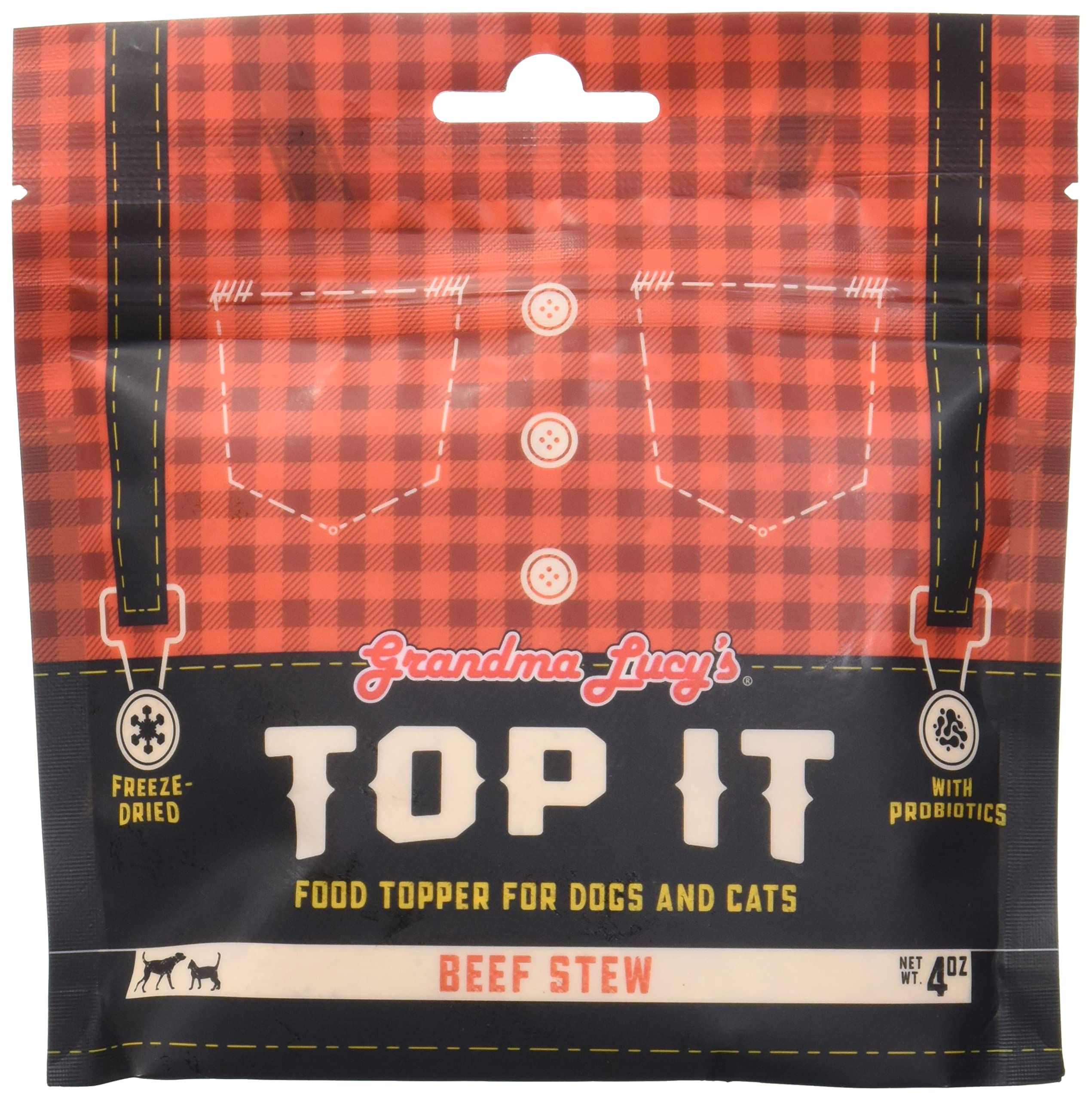 Grandma Lucys Top It Beef Stew Pet Food Topper with Probiotics - 4oz