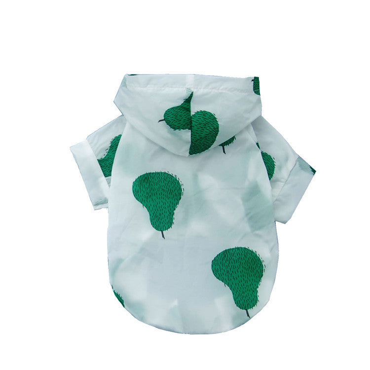 Lightweight Dog Sun Protection Shirt - Breathable Fruit Design