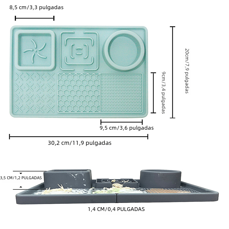 Silicone Slow Feed Pet Licking Mat with Suction Cups