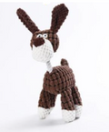 Corduroy Chew Toy for Dogs with Squeaker & Molar Design